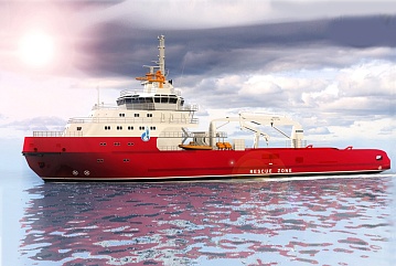 Anchor handling tug boat (supply ship for operation with mobile ice-resistant drilling unit of SDC type). Project 22450