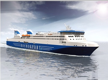 Railway/car and passenger ferry for the line Ust-Luga – Baltiysk – ports of Germany. Project 00650