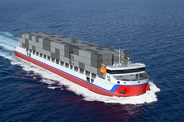 Multipurpose dry-cargo container ship. Project 00108 